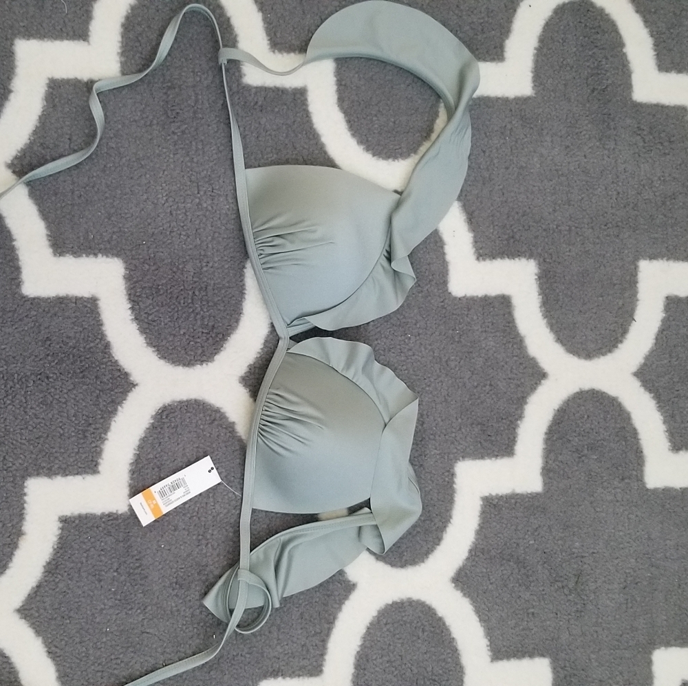 NO BOUNDARIES silver bikini top